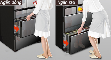Cửa trợ lực của tủ lạnh Hitachi