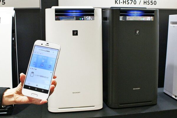 Máy lọc không khí Sharp KI-HS70 kết nối với điện thoại