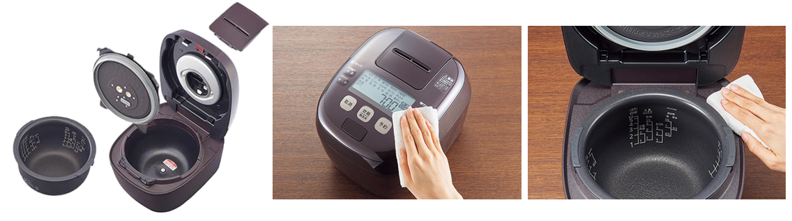 Thiết kế các bộ phận tháo rời nên rất dễ dàng làm sạch nồi