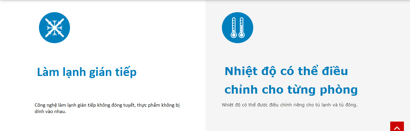 Tính năng không đóng tuyết của tủ Mitsubishi MR-P15F