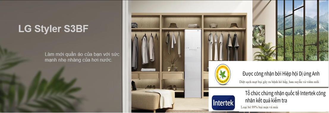 Tổng quan tủ giặt hấp sấy LG Styler S3BF