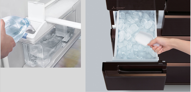 Chức năng làm đá rơi tự động của tủ Hitachi