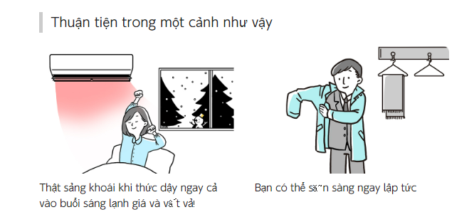 Sưởi ấm lập tức vào những buổi sáng giá lạnh