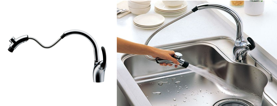 Kéo dài đầu vòi để vệ sinh chậu dễ dàng hơn