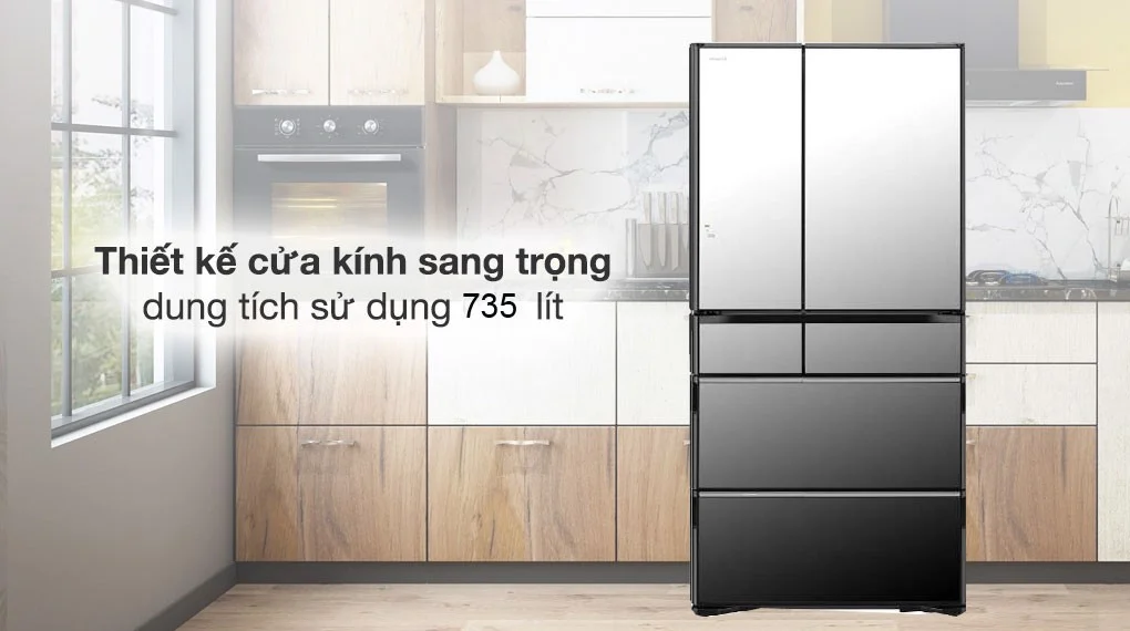 Tổng quan tủ lạnh Hitachi R-WXC74T