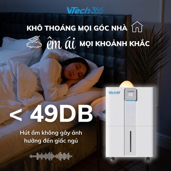 Máy hút ẩm Vtech365 VT-HA350, độ ồn thấp