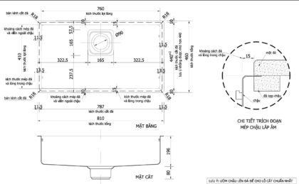 Chậu rửa bát Shigeru LE JSM-K FS - Chuẩn 365 hình 03