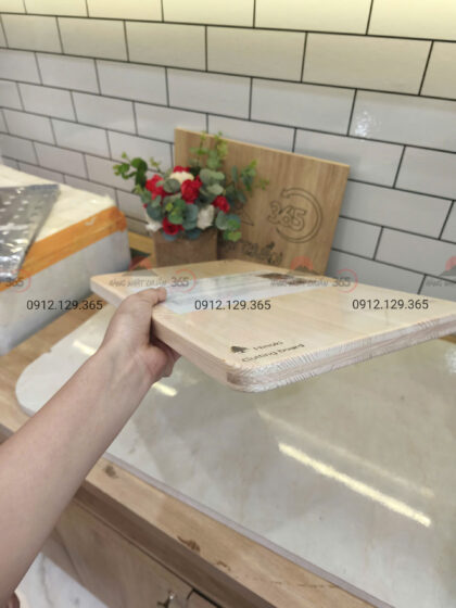 Thớt gỗ Hinoki hình 01