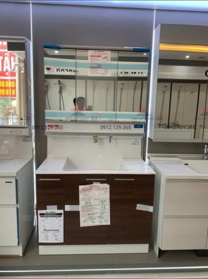 Tủ gương TOTO 1 mét có đèn kháng khuẩn